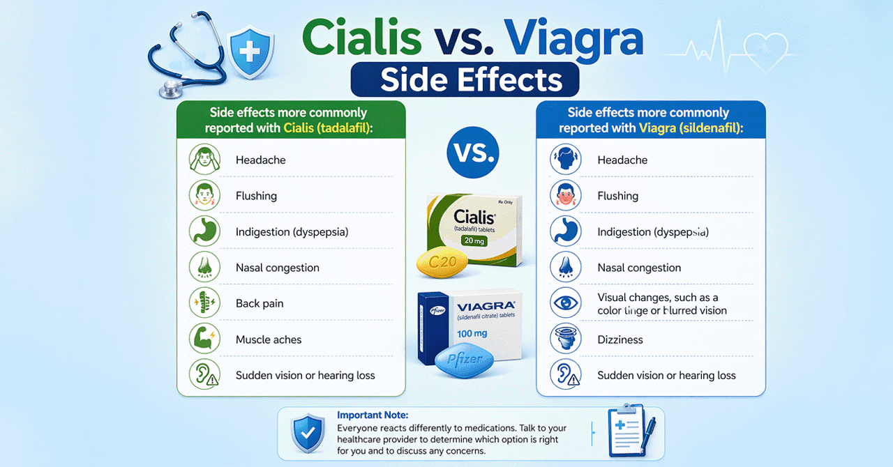 Cialis vs. Viagra Side Effects