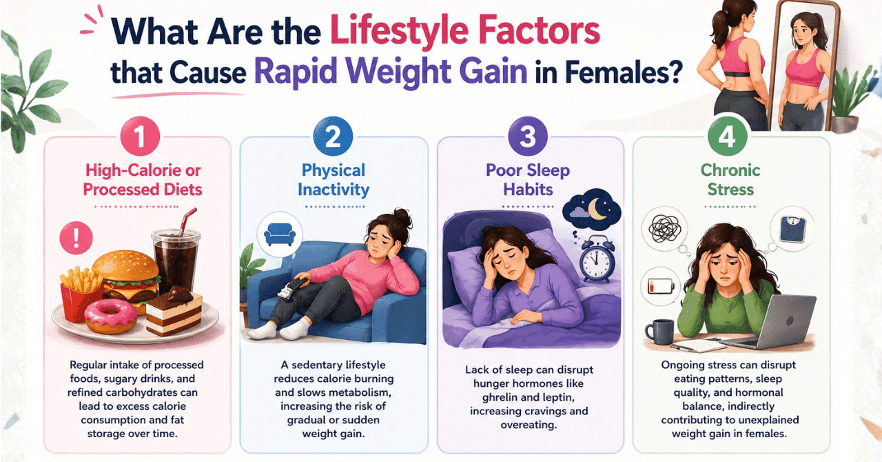 What Are the Lifestyle Factors that Cause Rapid Weight Gain in Females
