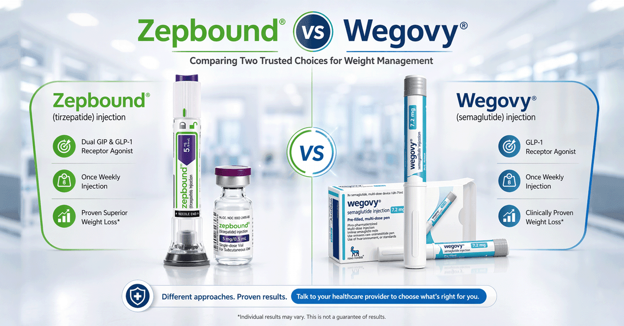 Zepbound vs. Wegovy Weight Loss Results