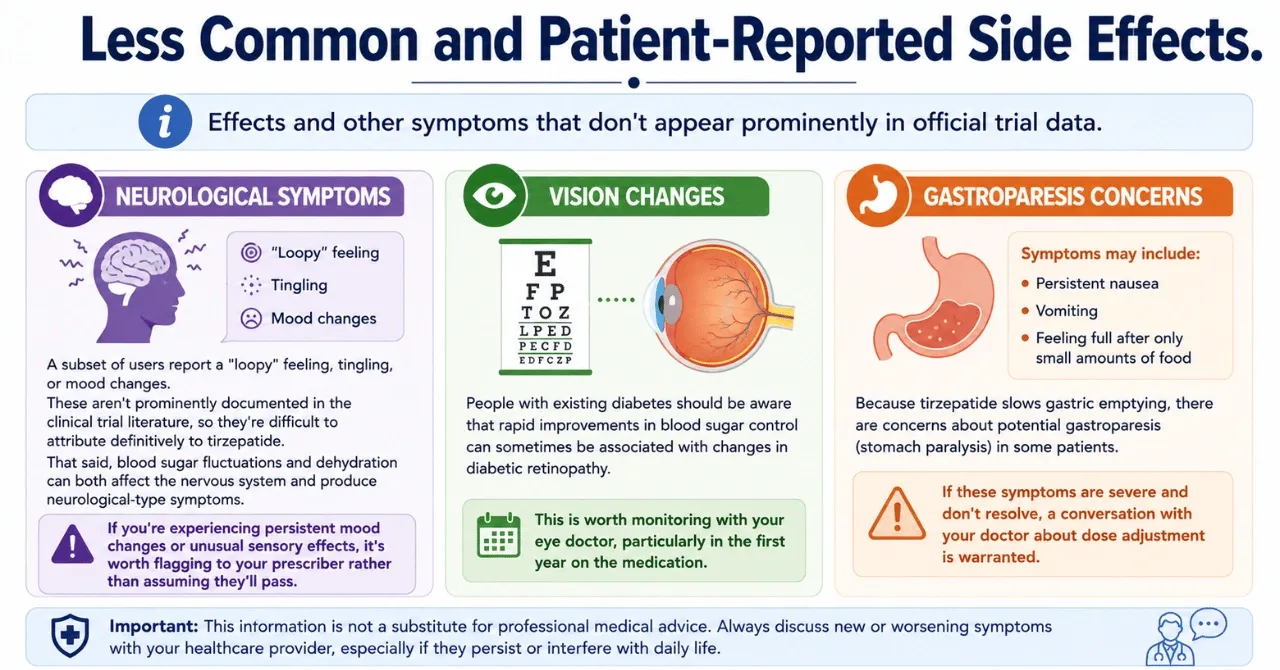 Less Common and Patient-Reported Side Effects